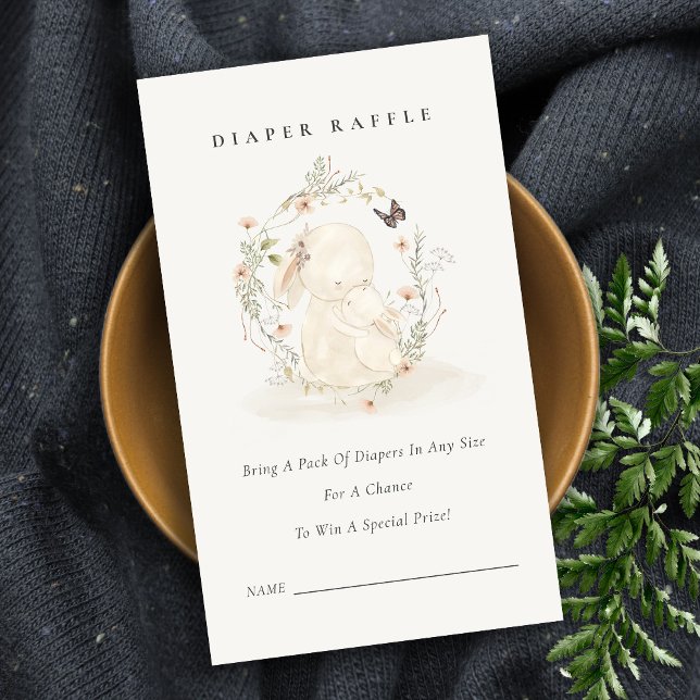 Carte D'accompagnement Baby Mum Bunny Baby shower de rousseur floral (Créateur téléchargé)