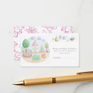 Carte D'accompagnement Baby Nursery Essential Cute Pastel Baby shower