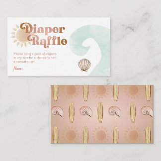 Carte D'accompagnement Baby on Board Baby Shower Diaper Raffle