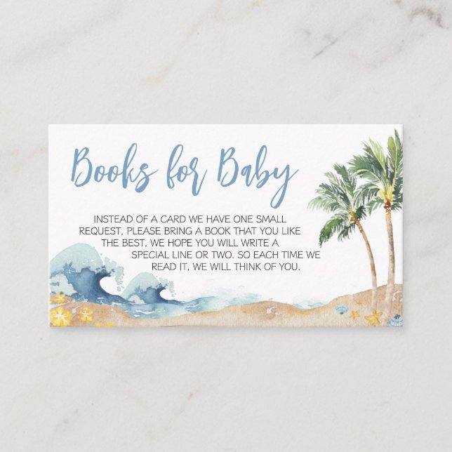 Carte D'accompagnement Baby on Board Beach Baby showers Livres pour bébé (Devant)