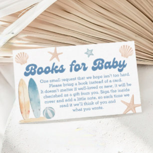 Carte D'accompagnement Baby on Board Beach Baby showers Livres pour bébé