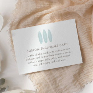 Carte D'accompagnement Baby on Board Blue Surfboard Custom