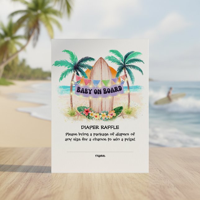 Carte D'accompagnement Baby on Board Diaper Raffle (Créateur téléchargé)