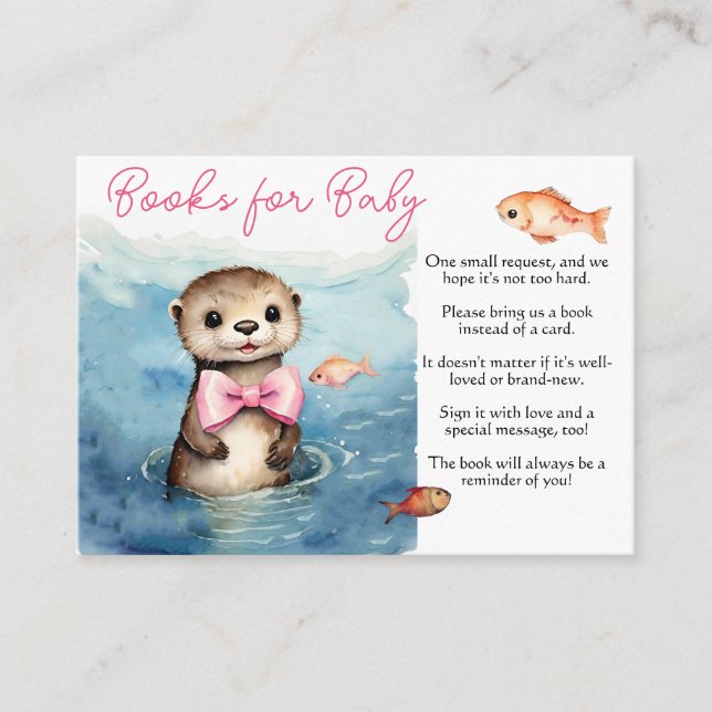 Carte D'accompagnement Baby Otter Girl Books for Baby (Devant)