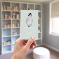 Baby Penguin Hiver Blue Baby shower Demande de rés