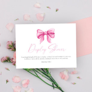 Carte D'accompagnement Baby shower à arc rose