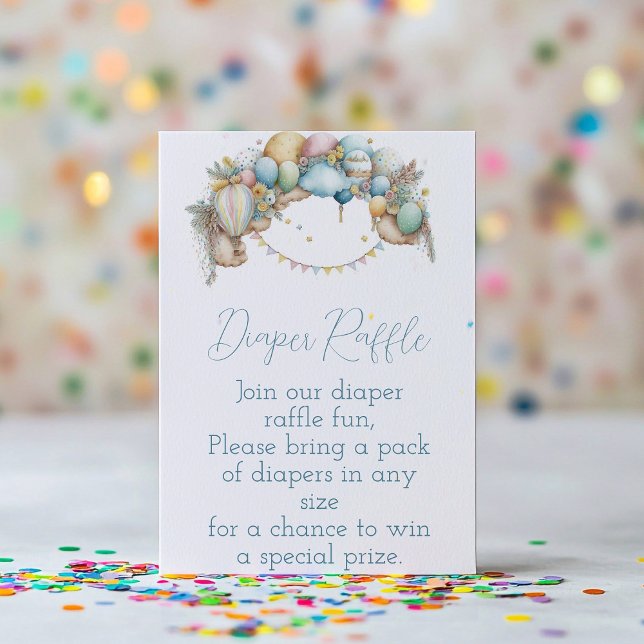 Carte D'accompagnement Baby shower à ballon gonflable à l'arc-en-ciel (Créateur téléchargé)