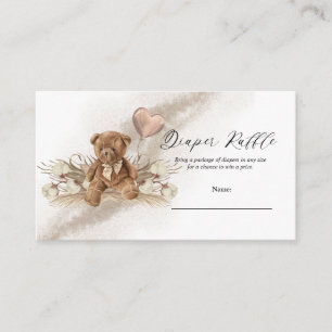 Carte D'accompagnement Baby shower à ballons de l'ours en peluche Raffin