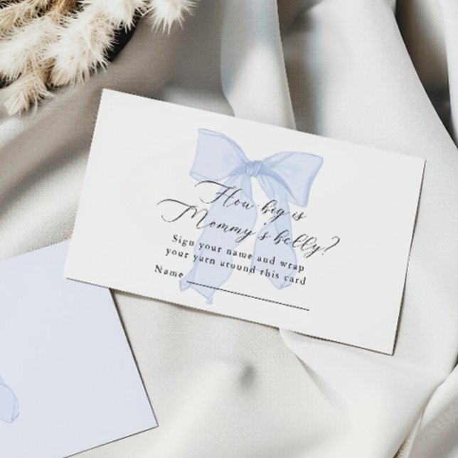 Carte D'accompagnement Baby shower à mâchoires bleues Quelle taille a le  (Créateur téléchargé)