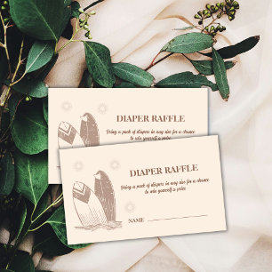 Carte D'accompagnement Baby shower à rouleaux de plongée Neutral Boho Sur