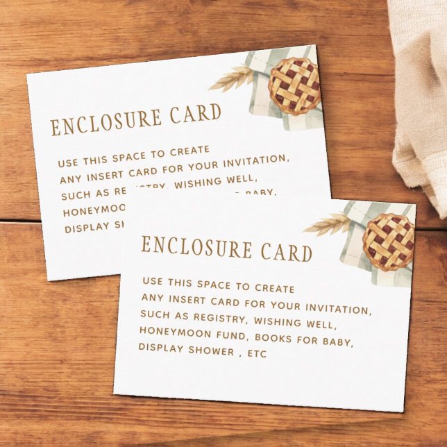 Carte D'accompagnement Baby shower à tarte Little Cutie personnalisé (Créateur téléchargé)