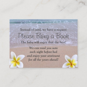 Carte D'accompagnement Baby shower à thème de plage Apportez une demande