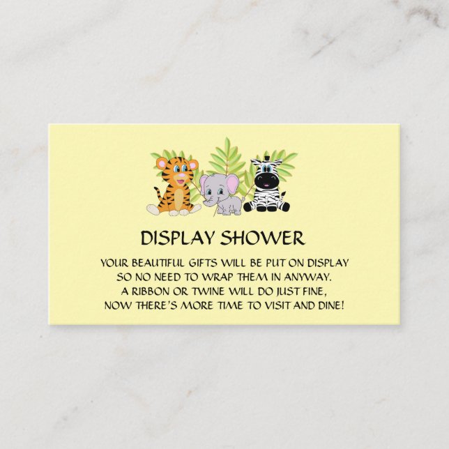 Carte D'accompagnement Baby shower Affichage Douche Insertion Boîtier Saf (Devant)