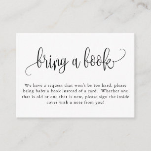 Carte D'accompagnement Baby shower Apporter une demande de livre