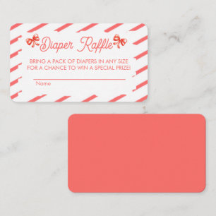Carte D'accompagnement Baby Shower Arc-en-ciel Corail et Rayure de Bonbon