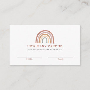 Carte D'accompagnement Baby shower arc-en-ciel Devine combien de bonbons