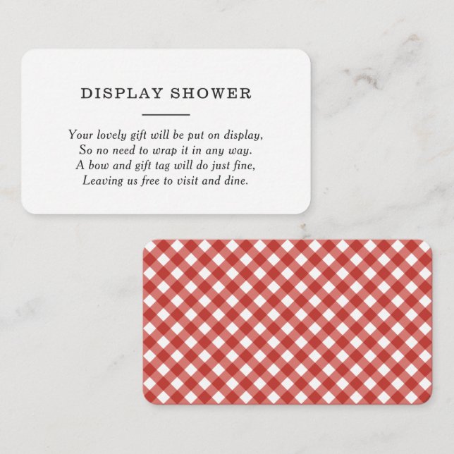 Carte D'accompagnement Baby shower barbecue rustique douche (Devant / Derrière)