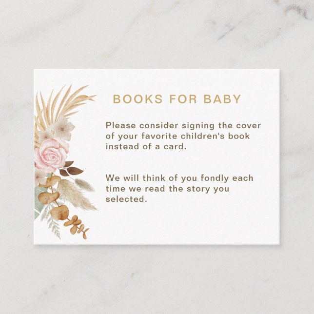 Carte D'accompagnement Baby shower blanc à l'aquarelle (Devant)