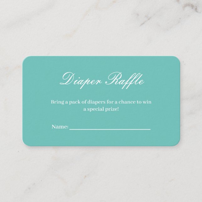 Carte D'accompagnement Baby shower blanc Turquoise bleu  rabat blanc (Devant)