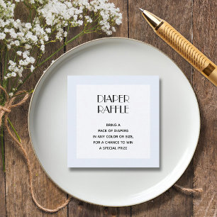 Carte D'accompagnement Baby shower Bleu Baisseau Raffle
