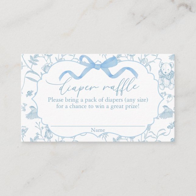 Carte D'accompagnement Baby shower Bleu Bow Brochure pour garçon (Devant)