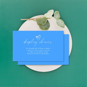 Carte D'accompagnement Baby shower bleu minimaliste