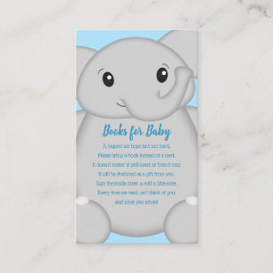 Carte D'accompagnement Baby shower Blue Elephant