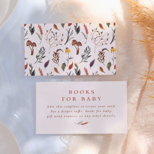 Carte D'accompagnement Baby Shower Bohème Floral Automne Aquarelle