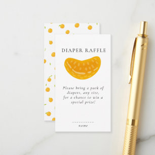 Carte D'accompagnement Baby Shower Bohème Minimaliste Orange Aquarelle