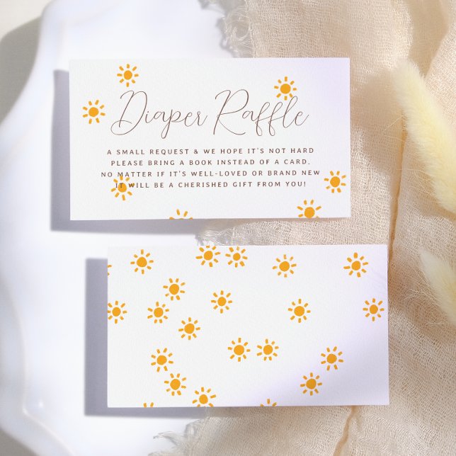 Carte D'accompagnement Baby Shower Boho Soleil Petit Soleil (Créateur téléchargé)