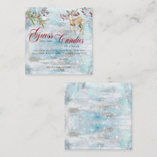 Carte D'accompagnement Baby shower Bois Bois Guess Candies en Jar Game