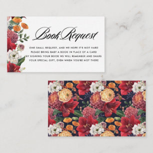 Carte D'accompagnement Baby shower Botanique Amaryllis Demande de réserva