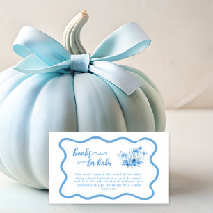Carte D'accompagnement Baby shower Bow Bow Citrouille bleu