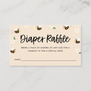 Carte D'accompagnement Baby shower Bumblebee Déchets Raffle