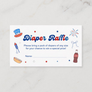 Carte D'accompagnement Baby Shower Cadeau de Naissance Fête du 4 juillet 