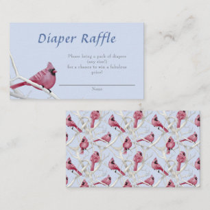 Carte D'accompagnement Baby shower Cardinal Bleu Déchets Raffle