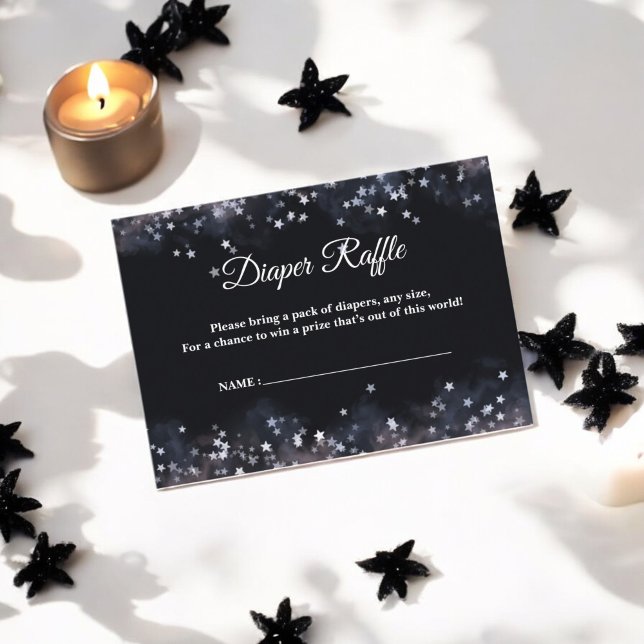 Carte D'accompagnement Baby shower céleste d'aquarelle (Créateur téléchargé)