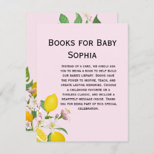 Carte D'accompagnement Baby shower citron, Ciao bébé, thème italien