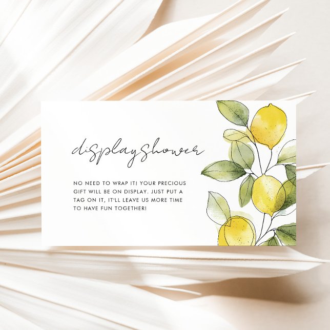 Carte D'accompagnement Baby shower citron douche (Créateur téléchargé)