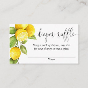 Carte D'accompagnement Baby shower citron, tomettes citrons