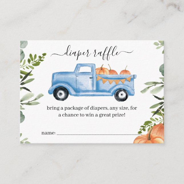 Carte D'accompagnement Baby shower citrouille (Devant)