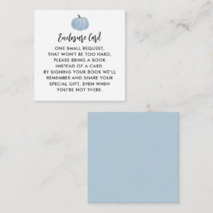 Carte D'accompagnement Baby shower Citrouille bleu