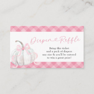 Carte D'accompagnement Baby shower Citrouille rose preppy
