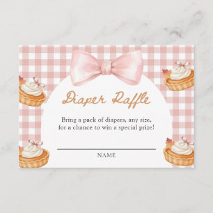 Carte D'accompagnement Baby Shower Couches Bébé Fille Diaper Raffle Rose