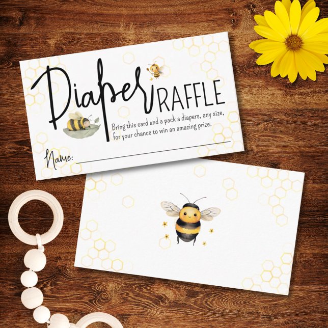 Carte D'accompagnement Baby shower d'abeilles garçon ou fille Sweet Diape (Créateur téléchargé)