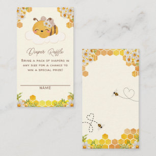 Carte D'accompagnement Baby shower d'abeilles Raffle Honeycombs Floral En