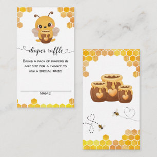 Carte D'accompagnement Baby shower d'abeilles Raffle Honeycombs Neutre