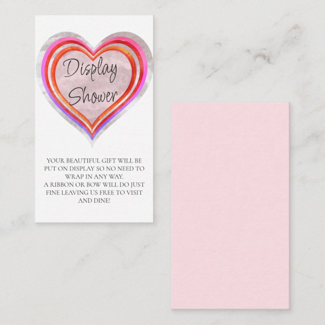 Carte D'accompagnement Baby shower d'affichage de l'aquarelle Little Swee (Devant / Derrière)