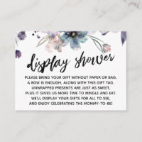 Baby shower d'affichage des fleurs d'aquarelle