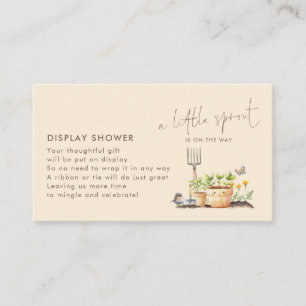 Carte D'accompagnement Baby shower d'affichage Little Sprout